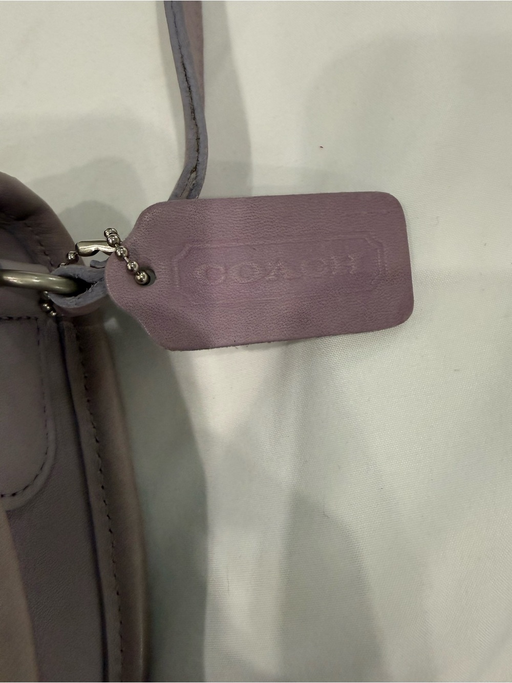 COACH RARE VTG Wendie  Leather  Lavender Crossbody Bag. Adjustable Strap 1998 - Picture 7 of 9